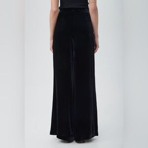 Trina Turk Black Velvet Wide-Leg Pants